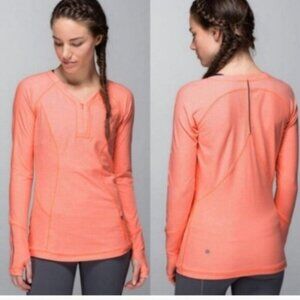 Lululemon Womens Coral Long Sleeve Top 4 Reflective